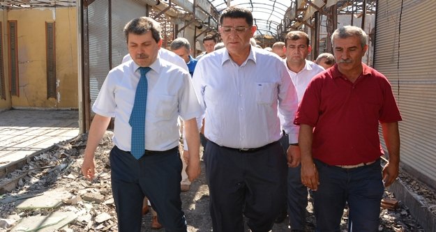 Çarşı esnafına geçmiş olsun ziyareti