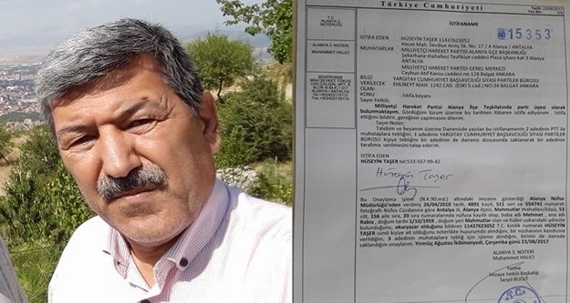 Eski başkan MHP'den istifa etti