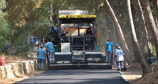 İncekum Tabiat Parkı'na sıcak asfalt