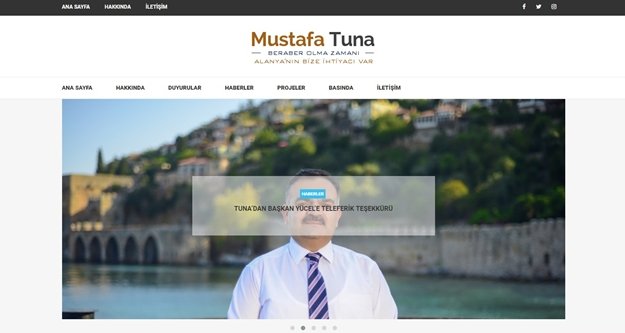 Tuna kendi adına internet sitesi kurdu