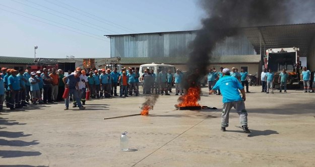 Alanya Belediye personeli yangına hazır