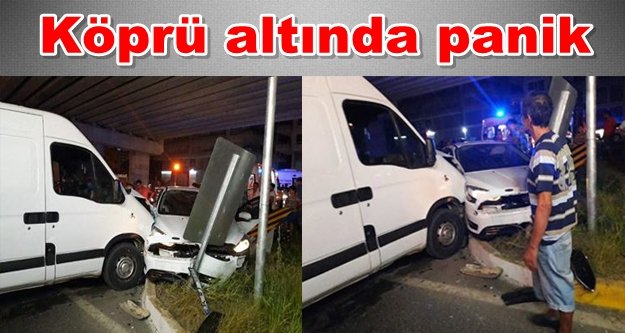 Alanya'nın yeni köprülü kavşağında ilk kaza