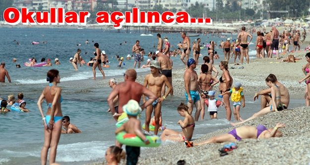 Alanya plajları turistlere kaldı