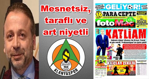 Alanyaspor'a büyük terbiyesizlik