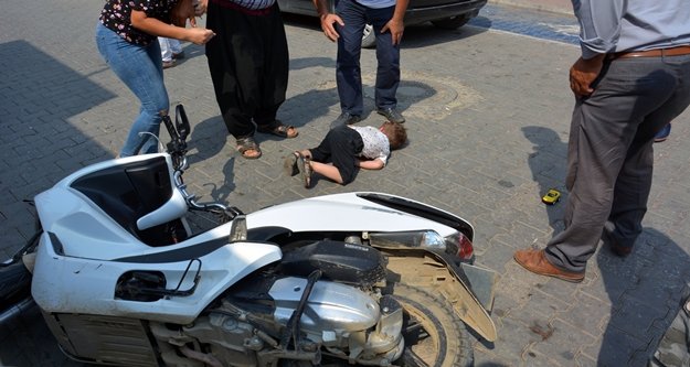 Yola fırlayan çocuğa motosiklet çarptı