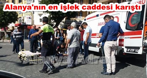 Alanya'da motosiklet kazası! 1 ağır yaralı var