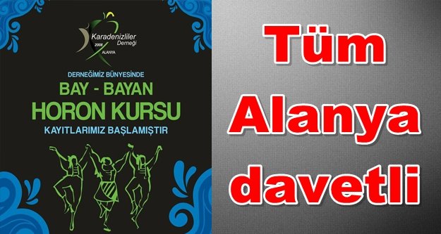 Alanya horon öğrenecek