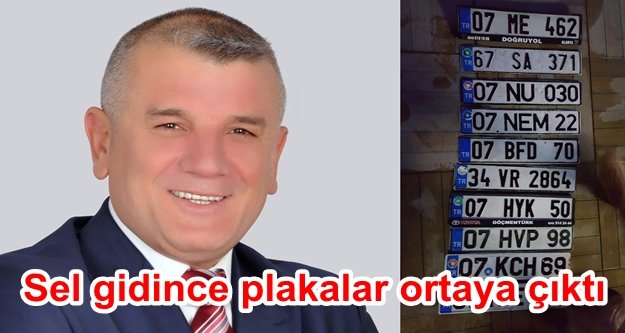 Sele kapılan plakaları muhtarlıkta askıya çıkardı