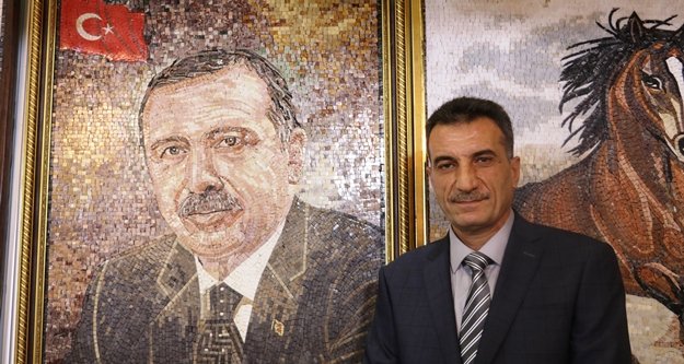 Suriyeliler, mozaikle Erdoğan'ın tablosunu yaptı