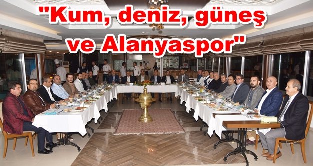Alanyaspor Başkan Yücel'in onuruna yemek verdi