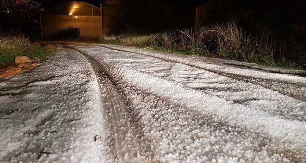 Hortumun ardından bu kez dolu vurdu