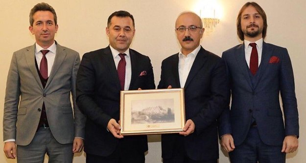 Başkan Yücel'den Bakan Elvan'a ziyaret