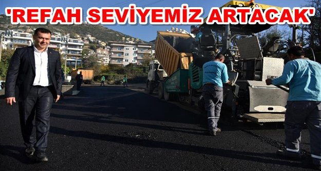 Başkan Yücel'den Kuzey Alanya'ya sıcak asfalt