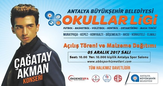 Okullar Ligi heyecanı Çağatay Akman konseriyle başlıyor