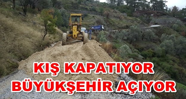 Alanya kırsalında bozulan ve kapanan yollar açılıyor