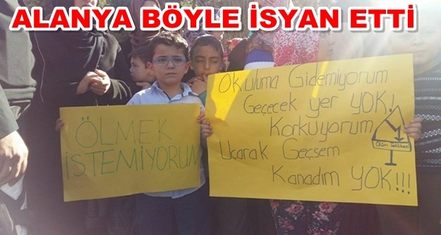 Halk Alanya Çevreyolunu kapattı