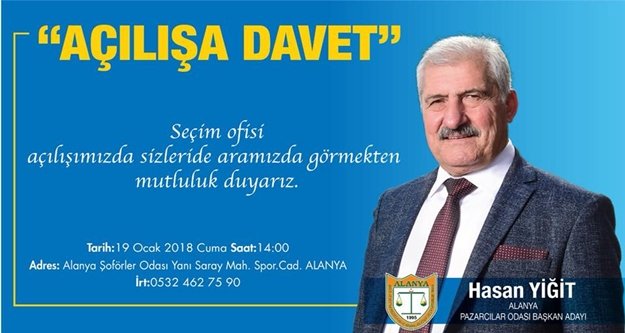 Hasan Yiğit'ten açılışa davet