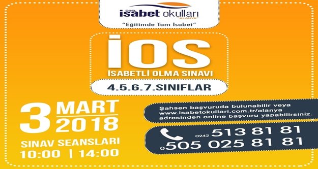 İOS sınav başvuruları başladı
