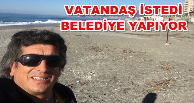 Mahmutlar Sahili'ne dev hizmet