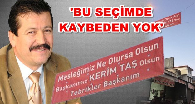 Sanayi esnafından Kerim Taş'a pankart jesti