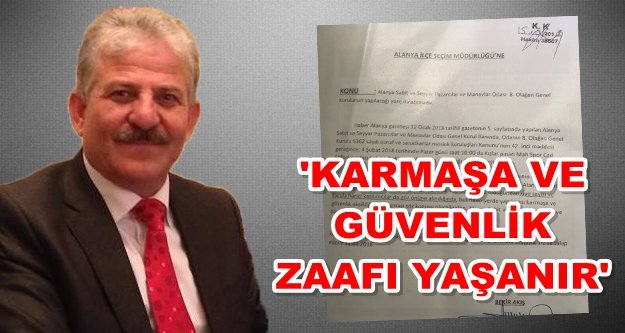 Seçimin yerine itiraz etti