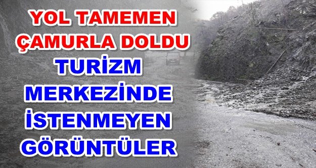 Alanya'da heyelan! Yol tamamen kapandı