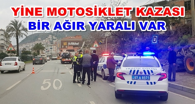 Alanya'da motosikletle kamyon çarpıştı!
