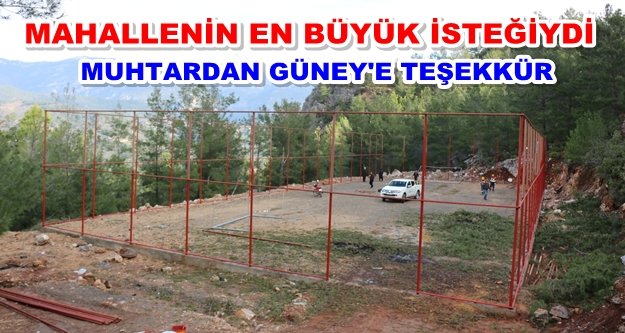 Alanya'nın o mahallesine yeni futbol sahası