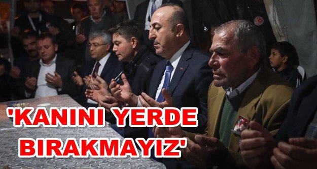 Bakan Çavuşoğlu, şehit evini ziyaret etti