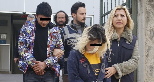 Motosikletli gaspçı sevgililer yakalandı