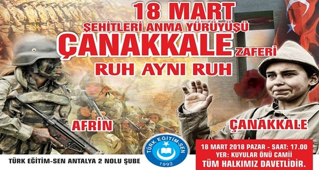 18 Mart'ta Alanya yürüyecek
