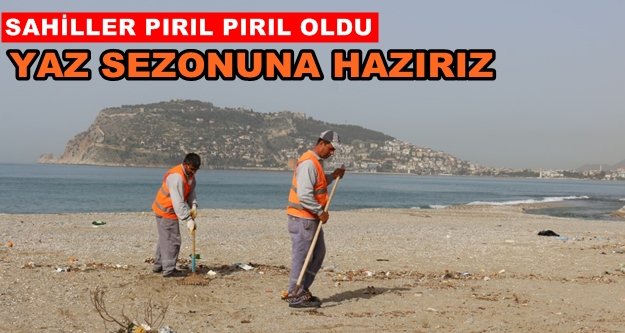 Alanya'da sahiller sezona hazır