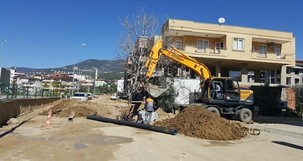 Alanya'da; yeni yola yeni kanalizasyon