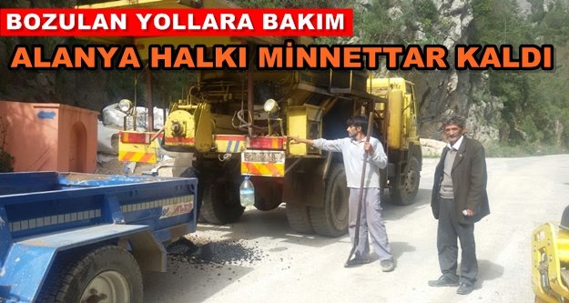 Alanya'daki 4 mahallenin grup yoluna bakım