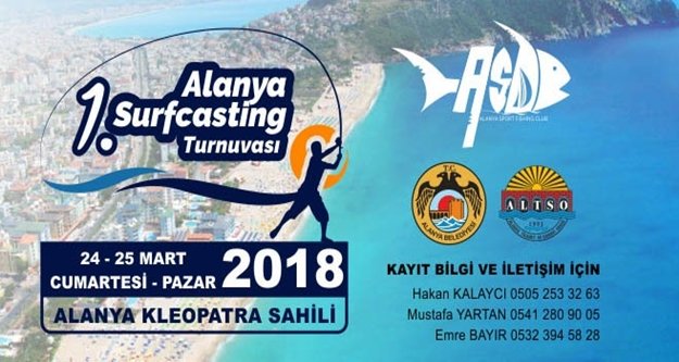 Alanya Surfcasting Turnuvası başlıyor