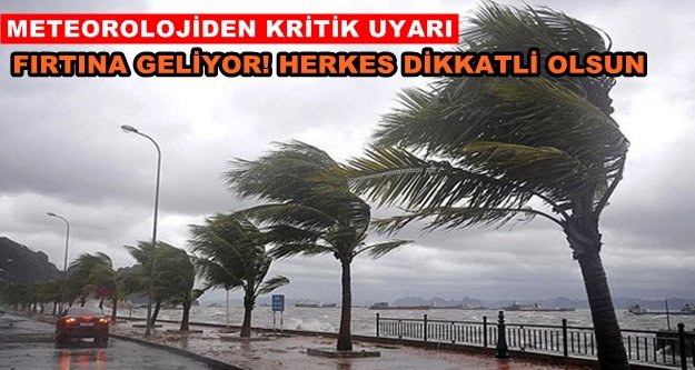 Alanya'ya fırtına uyarısı