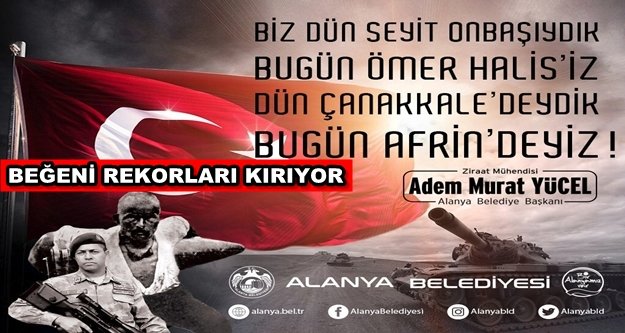 Başkan Yücel'in Afrin mesajı İnci Caps'te