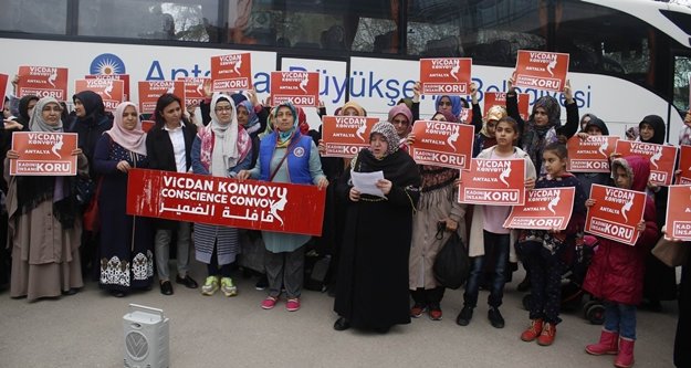 Kadınların vicdan konvoyu Antalya'dan yola çıktı