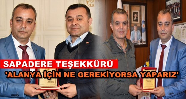 Sönmez'den Yücel ve Güney'e plaketli teşekkür