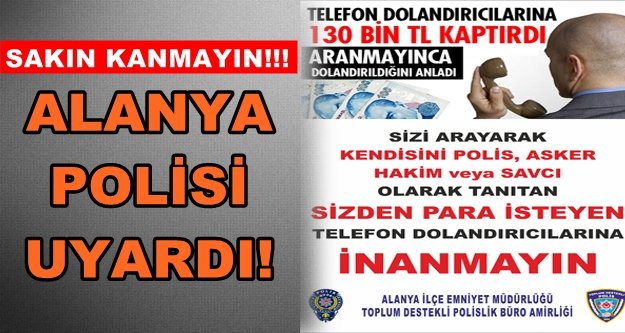 Alanya'da dolandırıcılar arttı