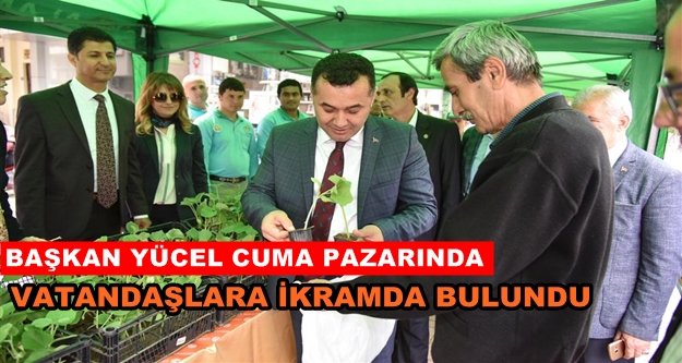 Başkan Yücel 'Su kabağı fidesi' dağıttı