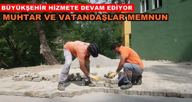 Bucak Camisi bahçesi parke ile kaplandı
