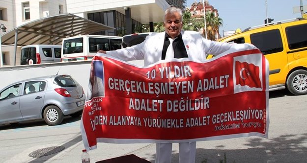 Alanya’da 10 yıldır süren davaya pankartlı isyan