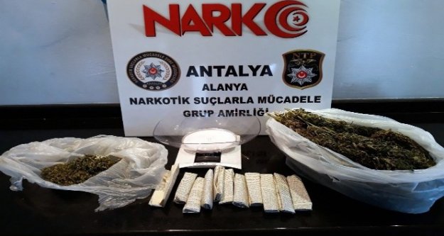 Alanya’da uyuşturucu operasyonu: 2 gözaltı