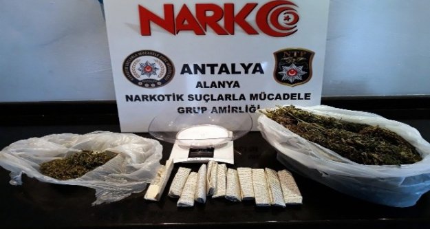 Alanya’da uyuşturucu operasyonu: 2 gözaltı