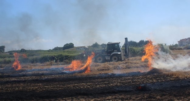 Anız Yangını korku dolu anlar yaşattı