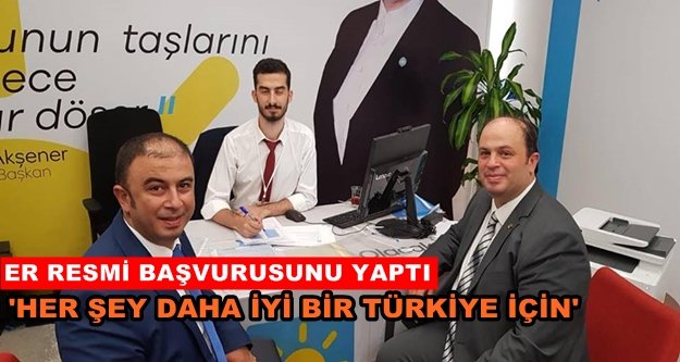 Hilmi Er İYİ Parti'den aday adayı oldu