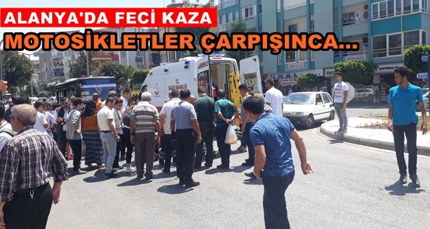 Motosikletler çarpıştı: 2 yaralı var