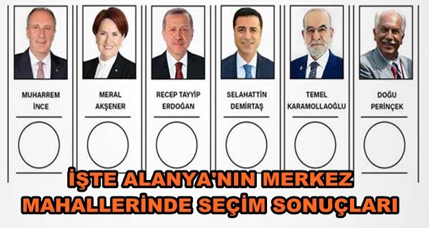 İşte mahalle mahalle Alanya seçim sonuçları