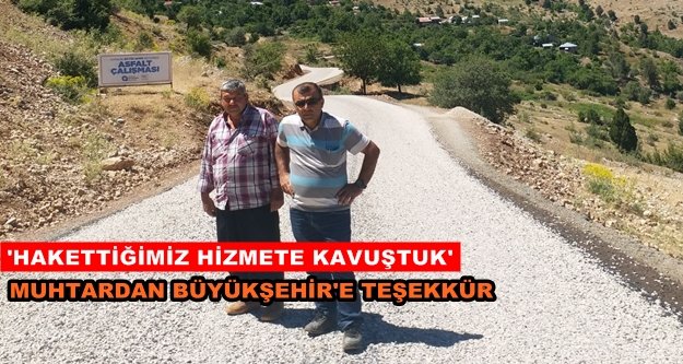 Kırsaldan Büyükşehir'e yol teşekkürü